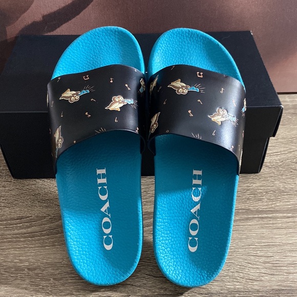 Coach Udele Sport Slide Party Penguins NWT - Picture 1 of 10